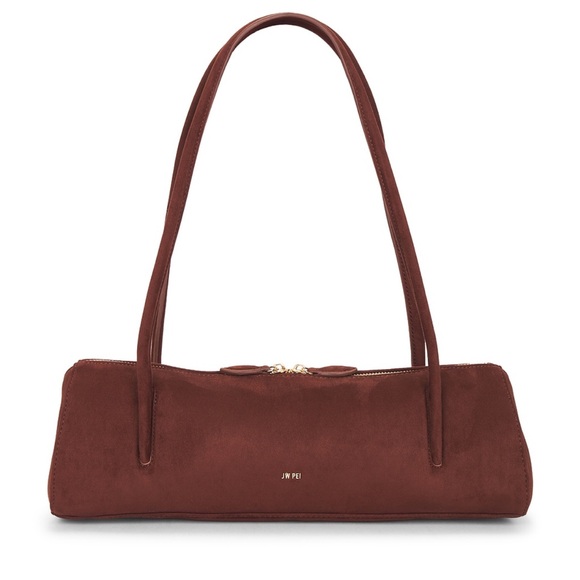JW PEI Handbags - JW PEI Nova Baguette Shoulder Bag Brown Faux Suede NWT